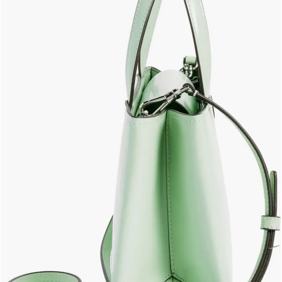 Kate Spade Sam Icon Spazzolato  small leather tote - pistachio cream NWT - Picture 3 of 6